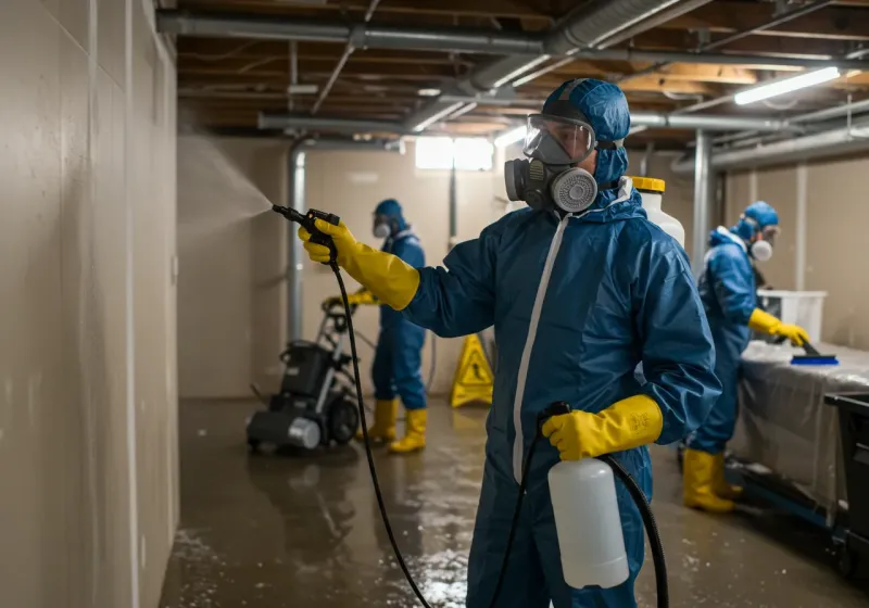 Basement Sanitization and Antimicrobial Treatment process in Madison Heights, MI